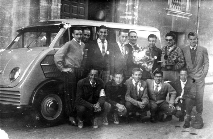 Participantes en la 'Carrera a El Henar' en sus primeras ediciones.