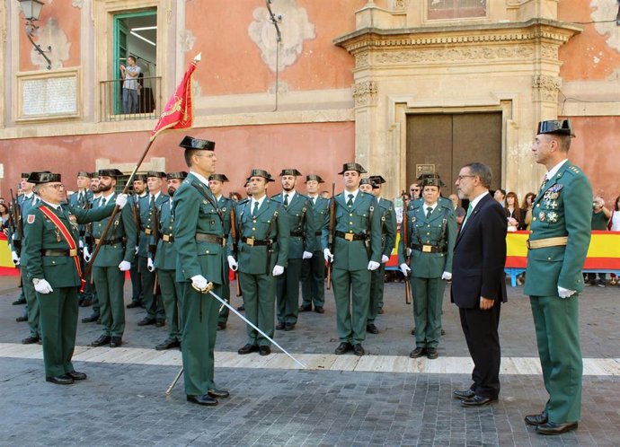 Delegado del Gobierno, Francisco Jiménez, en la fiesta en homenaje a la patrona de la Guardia Civil 2019