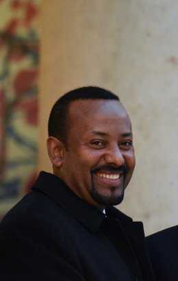October 29, 2018 - Paris, France: Ethiopian Prime Minister Abiy Ahmed smiles during his visit at the Elysee palace. (Mehdi Chebil/Contacto)