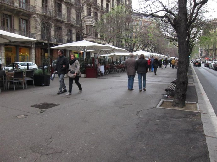 Terrazas en la Rambla de Catalunya