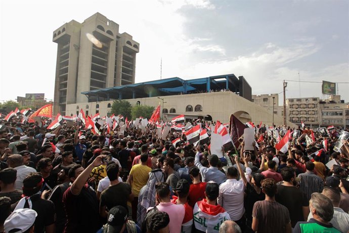 Protestas contra el Gobierno iraquí en Bagdad