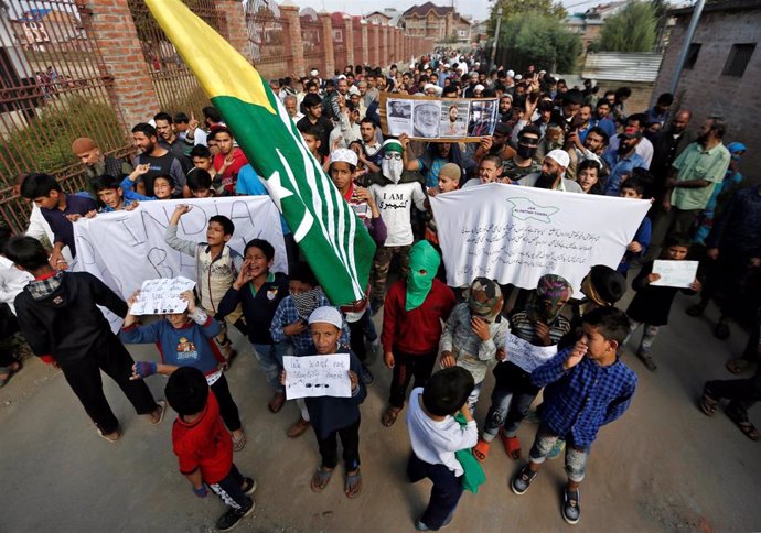 Protestas en Srinagar