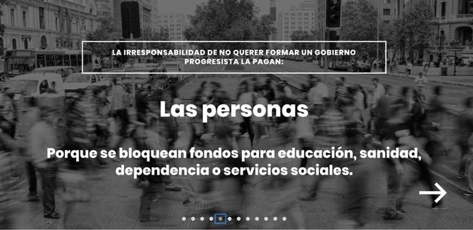 Compromís presenta la web ahoragobierno.Es para visibilizar quién paga la irresponsabilidad de no querer formar un gobierno progresista en el Estado