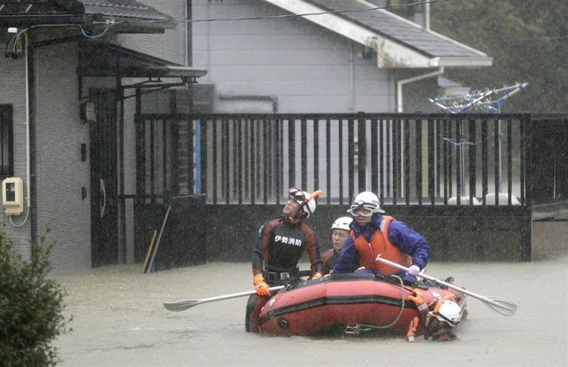 Inundaciones en Ise por el tifón 'Hagibis'