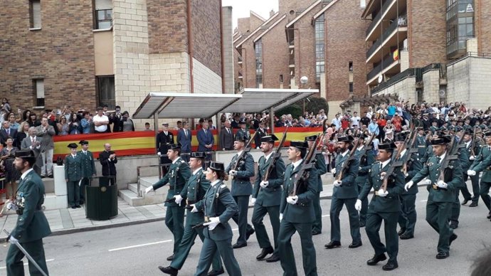Actos de la festividad de la Virgen del Pilar, patrona de la Guardia Civil