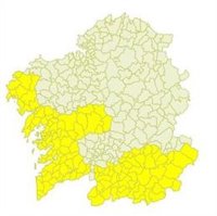 Aviso amarillo por lluvias intensas este domingo en las provincias de A Coruña, Ourense y Pontevedra