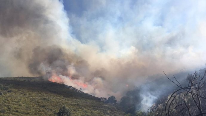 Incendio en Quilós (Cacabelos).