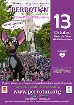 Cartel promocional de la carrera urbana 'Perrotón'.