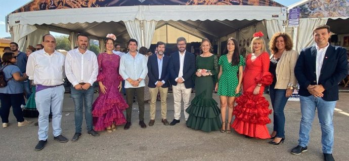 Visita de miembros de Cs a la Feria de Jaén.