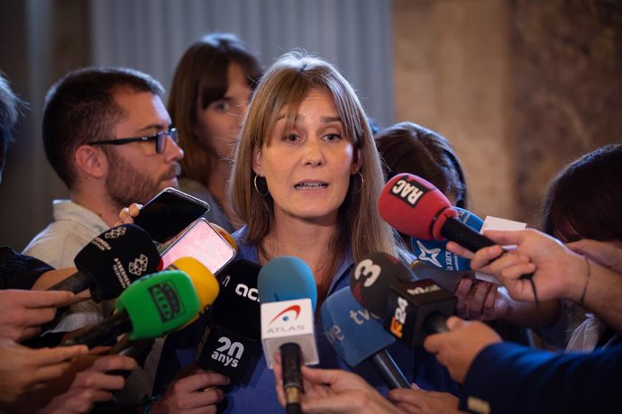 La presidenta de CatECP (Catalunya En Comú Podem) , Jéssica Albiach 