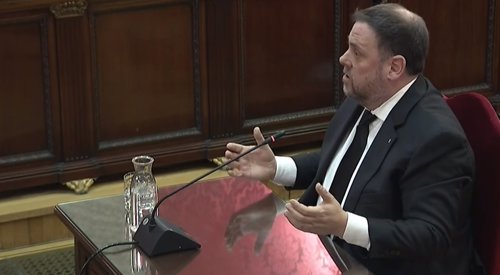 Interrogatorio a Oriol Junqueras en el juicio por el procés