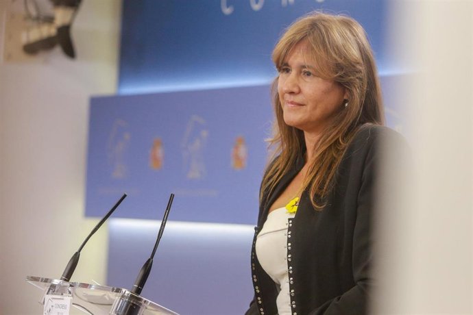 Laura Borrs, en rueda de prensa en el Congreso