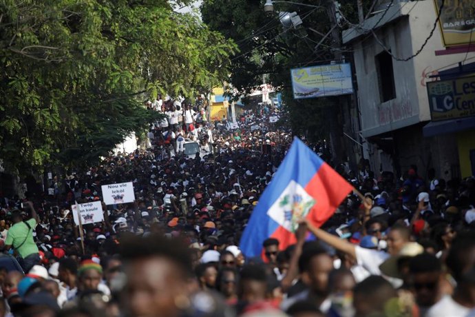 Manifestaciones en Puerto Príncipe, Haití, para pedir la dimisión del presidente del país, Jovenel Moise.