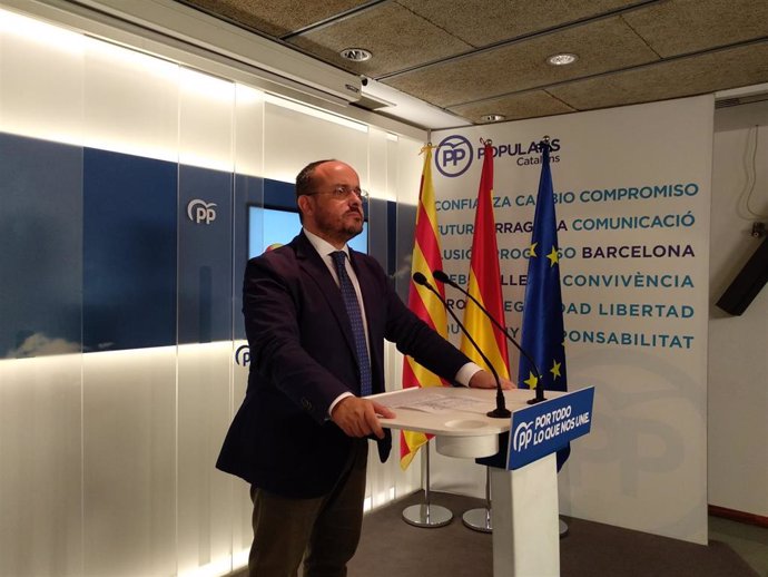 El presidente del PP de Catalunya, Alejandro Fernández