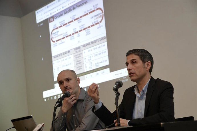 El alcalde de Alcalá de Henares, Javier Rodríguez Palacios, presenta la reordenación de los autobuses