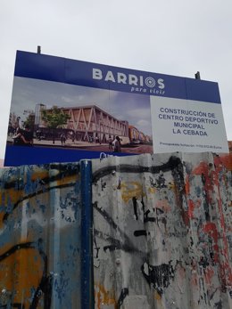 Obras en el centro deportivo de la Cebada.