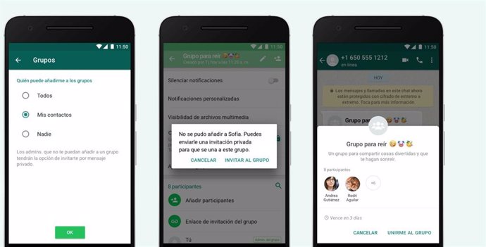 WhatsApp prueba una lista negra en la privacidad de los Grupos que establece exc