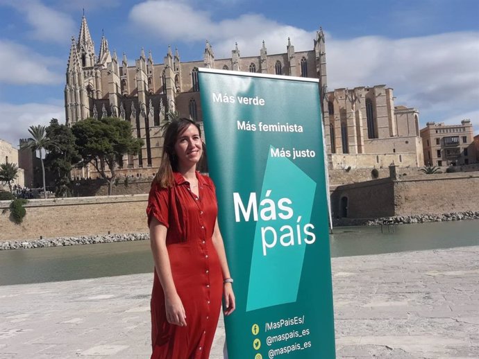 El cap de llista de Més País-Illes Balears al Congrés, Marisa Lucas, a Palma.