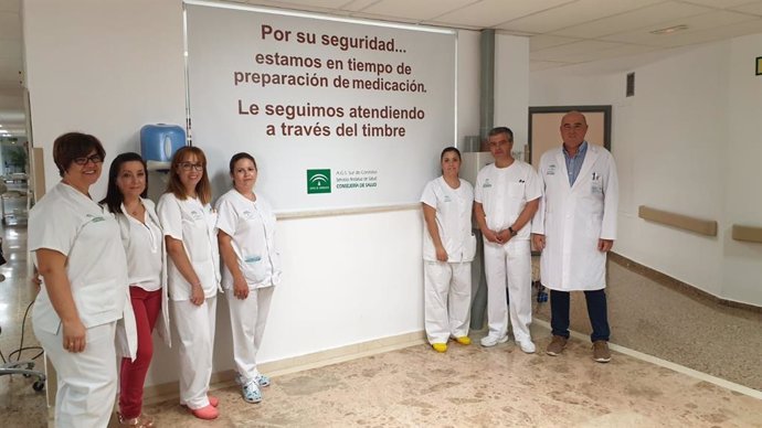 Uno de los estores enrollables instalados en el Hospital Infanta Margarita