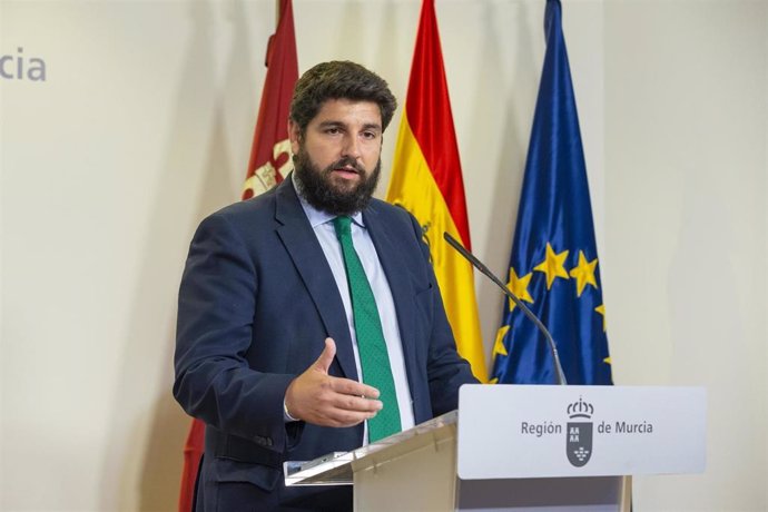 Comparacencia del presidente de la Comunidad, Fernando López Miras,  tras el Consejo Gobierno sobre el Mar Menor