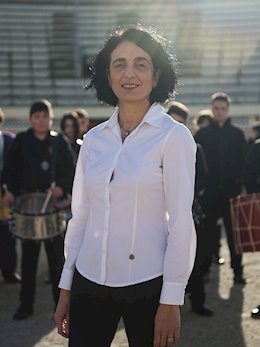 Una de las participantes en la campaña de la Iglesia 'Trabajamos por Aragón'.