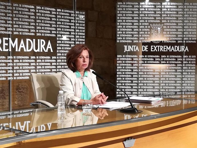 Pilar Blanco-Morales en rueda de prensa tras el Consejo de Gobierno de la Junta