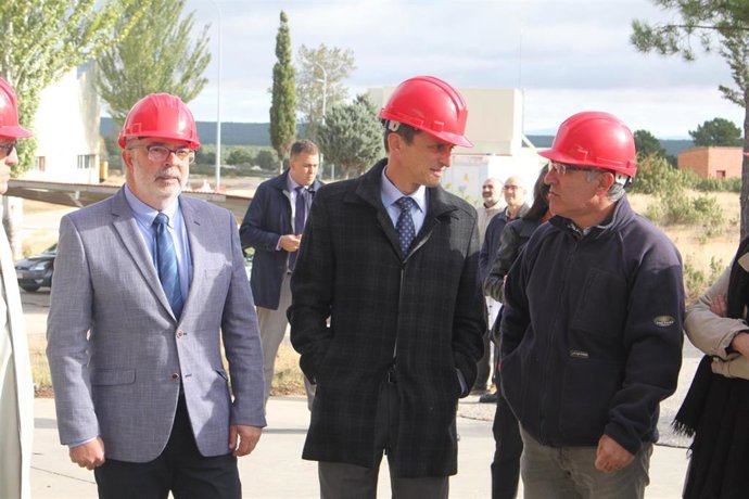 Pedro Duque durante su visita al CEDER de Lubia en Soria.