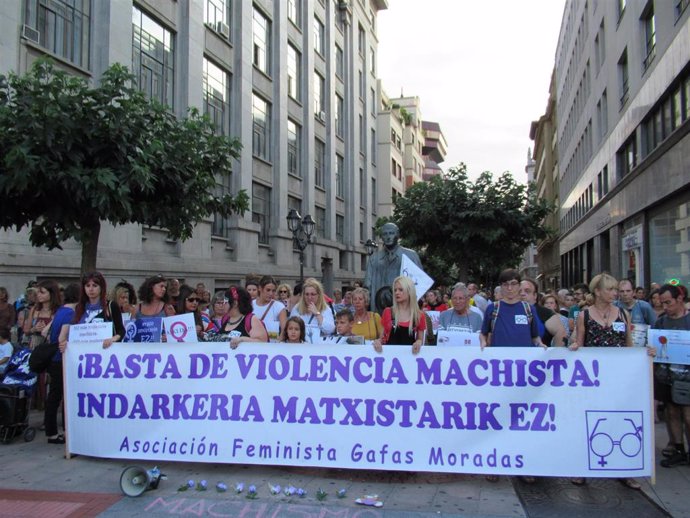Concentración en Bilbao contra la violencia machista