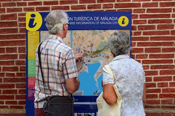 Turistas en Málaga