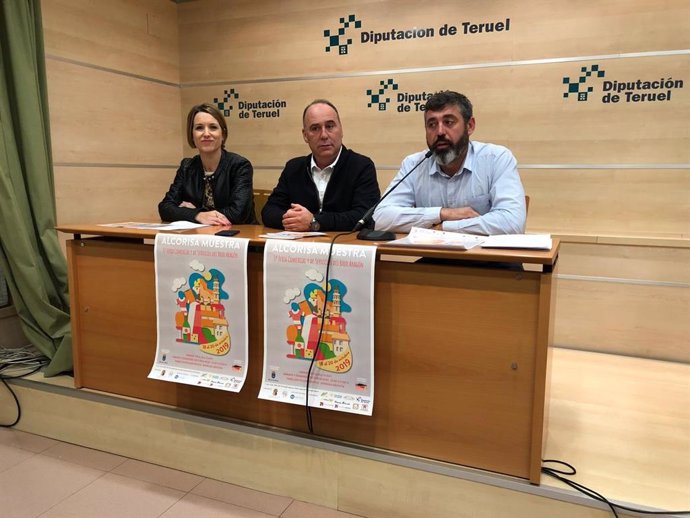 El delegado del Área de Agricultura y Ganadería de la DPT, Antonio Pérez, el alcalde de Alcorisa, Miguel Iranzo, y la concejal Romina Formento
