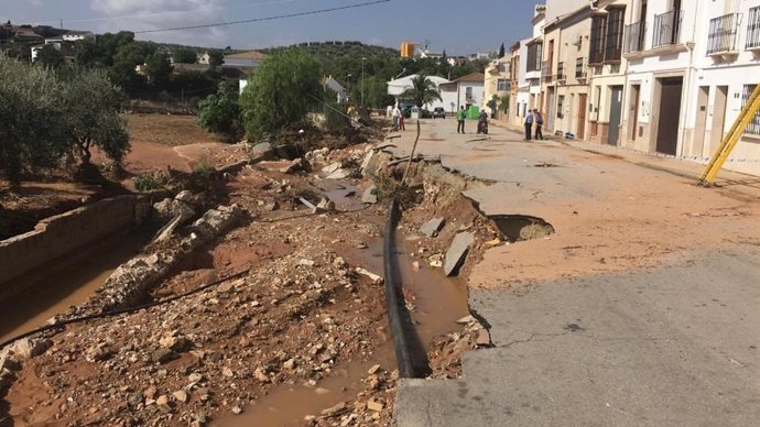 Daños causados por la lluvia en Casariche