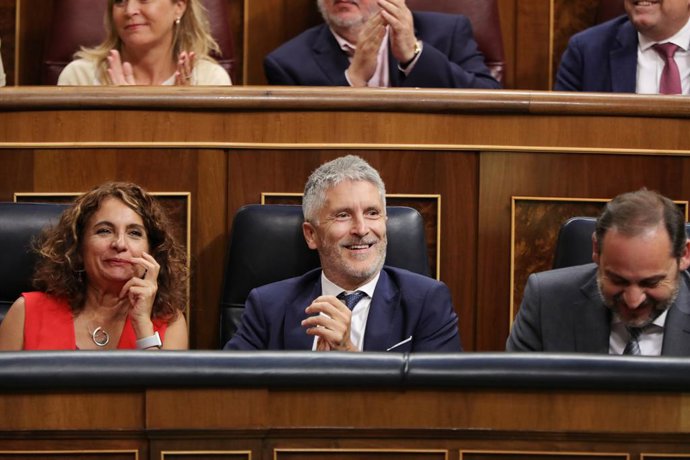 Fernando Grande-Marlaska, en el seu escó al Congrés.