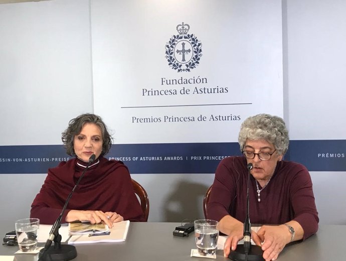 Sandra Díaz y Joanne Chory durante la rueda de prensa.