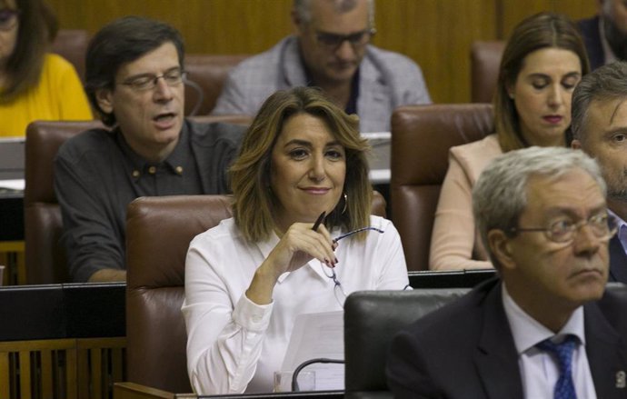 La secretaria general del PSOE-A , Susana Díaz, en una foto de archivo en el Parlamento