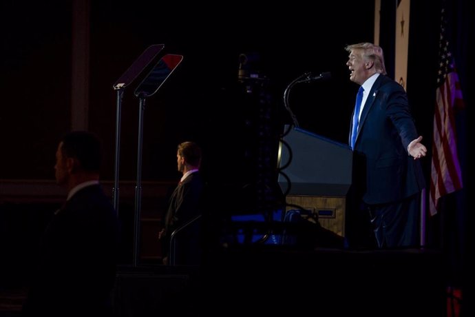 El presidente de Estados Unidos, Donald Trump, en un acto en Washington