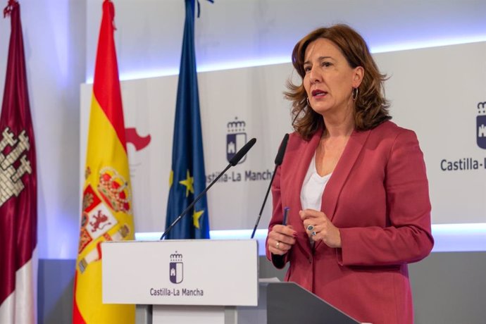 La portavoz del Gobierno regional, Blanca Fernández, en rueda de prensa