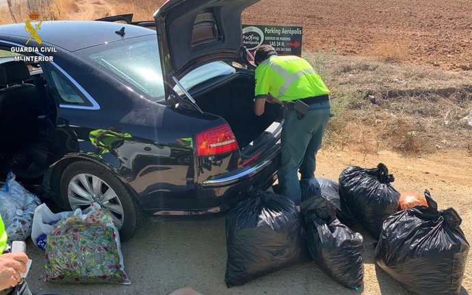Material requisado por la Guardia Civil en la SE-30