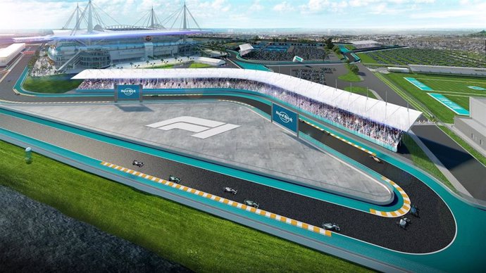 Recreación del futuro Gran Premio de Miami