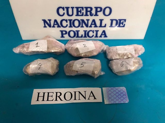 Heroína intervenida en una de las dos operaciones