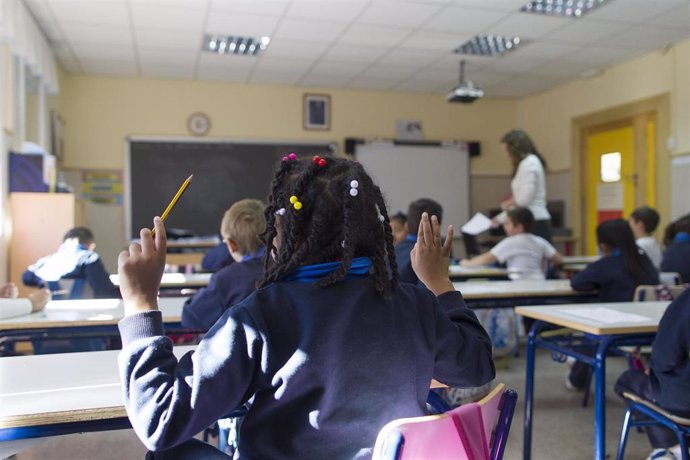 Clase en un colegio de Madrid.