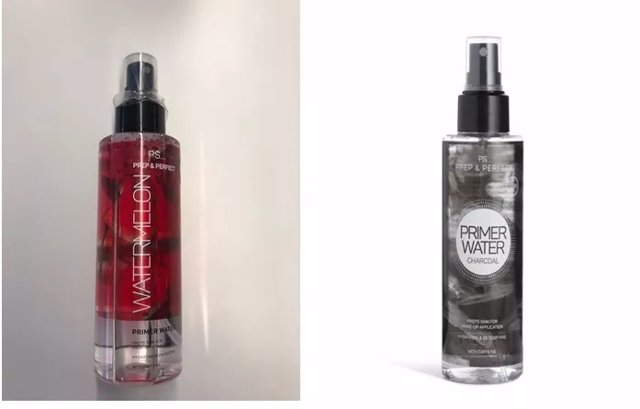 'PS Prep & Perfect Watermelon Primer Water' Y 'PS Prep & Perfect Primer Water Charcoal',