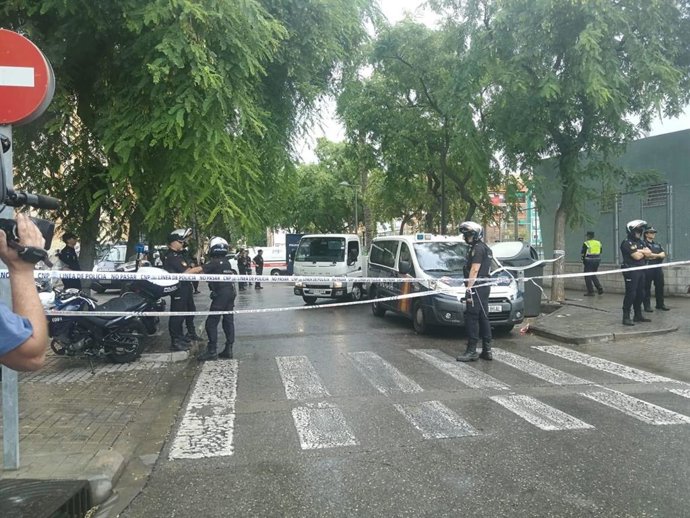 Lugar del atropello en la zona de las 'casitas rosas'