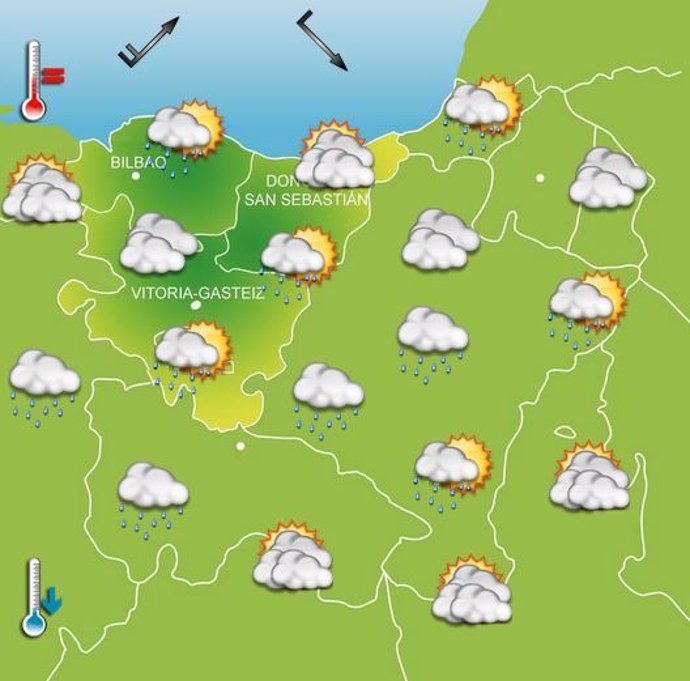 Previsiones meteorológicas para el 17 de octubre en Euskadi.