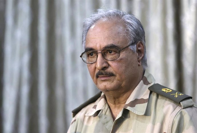 El mariscal de campo libio Jalifa Haftar