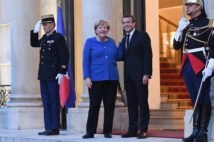La canciller de Alemania, Angela Merkel, y el presidente de Francia, Emmanuel Macron