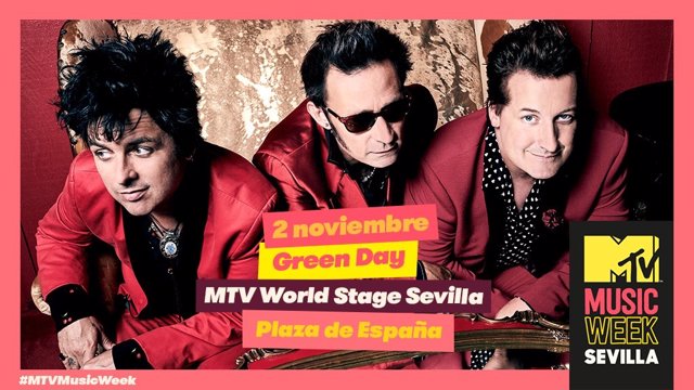Cultura.- Green Day, cabeza de cartel del MTV World Stage Sevilla
