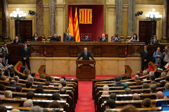 El president Quim Torra compareix al Parlament