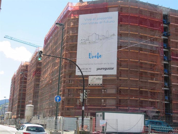 Viviendas en construcción en Bilbao