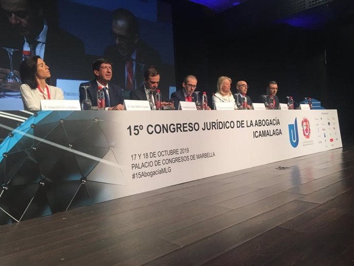 Juan Marín, vicepresidente andaluz, en la inauguración del Congreso de la Abogacía en Marbella (Málaga)