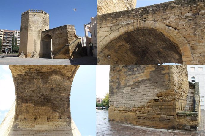 Estado de conservación que presenta la Torre de la Malmuerta y su arco de paso.
